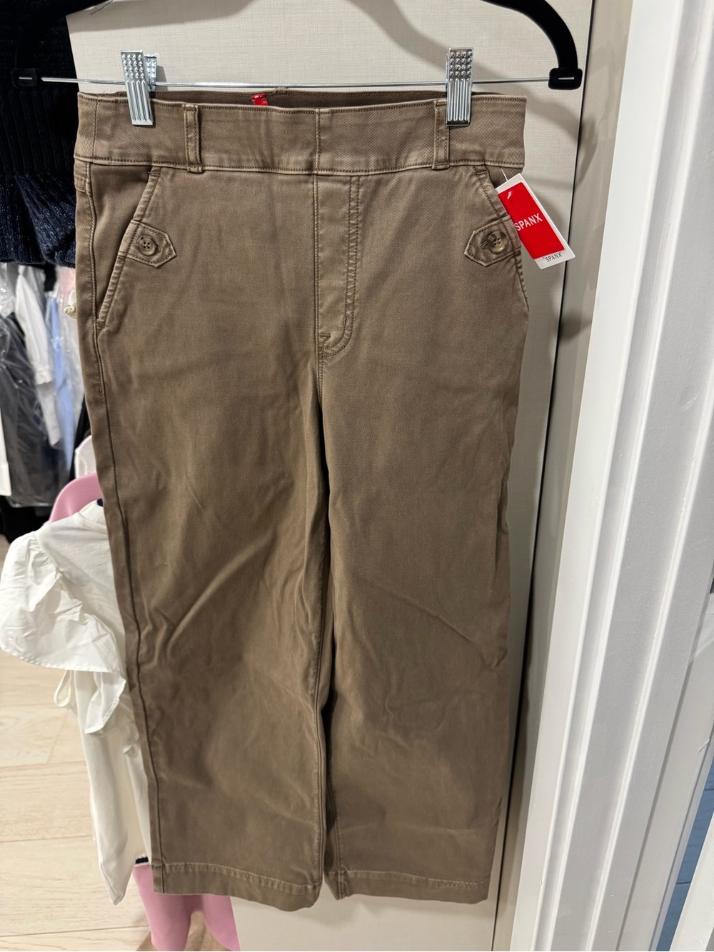 SPANX Women’s Tan Straight-Leg Chinos
